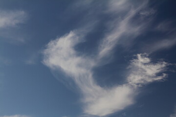 Fototapeta premium The vast blue sky and clouds sky. blue sky background with tiny clouds.