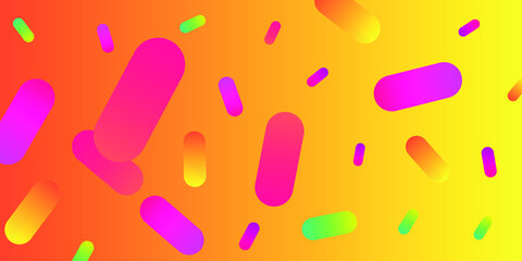 Vector background Template for posters and banners Bright pattern with different round bright colorful shapes on gradient background