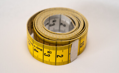 tape measure on white background