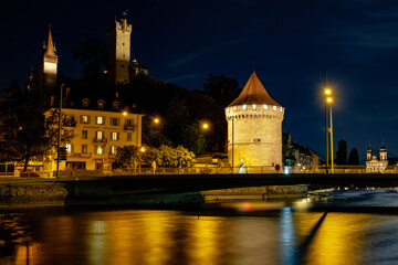 Fototapeta na wymiar Lucerne at night