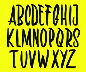 handwritten brush font