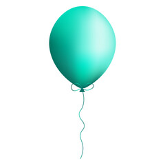 Balloon with ribbon and bow, vector illustration.