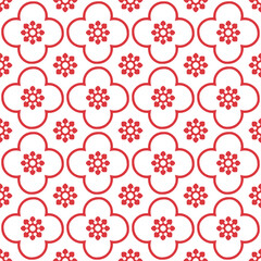 Club and circle seamless repeat pattern background