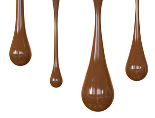 Chocolate drops. 3d illustration