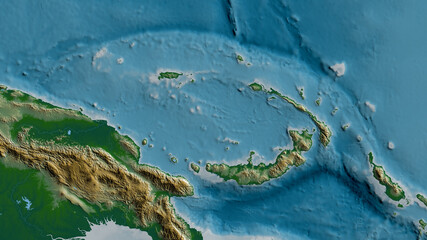 North Bismarck tectonic plate - raster. Physical