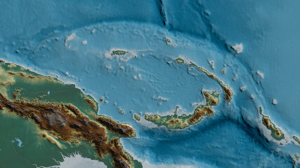 North Bismarck tectonic plate - raster. Relief