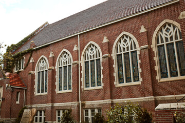Vine covered brick church in Boulder, Colorado