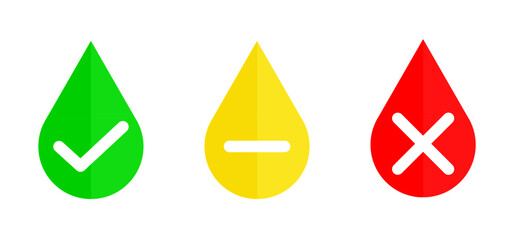 tick / check sign icons for customer satisfaction, availability, pros and cons, rating, survey, infographic usage	