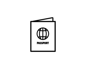 passport icon isolated on white background from airport style. passport icon trendy and modern passport symbol for logo, web, app, UI. passport icon simple sign. 