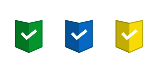 security icon -  shield icon set - Filled flat sign, Protection shield symbol vector illustration for security app, anti virus, anti malware, web use