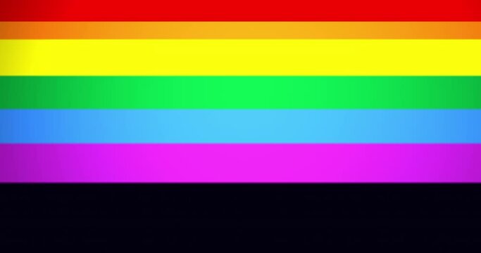Set of transition animations of the LGBT rainbow. Colorful flag, gay pride concept. Fast transitions. Alpha.
