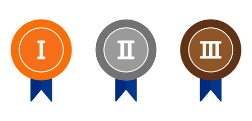 medal icon on white background - medal icon trendy and modern medal symbol for logo, web, app, UI. Ranking, popularity, customer satisfaction, competition concept