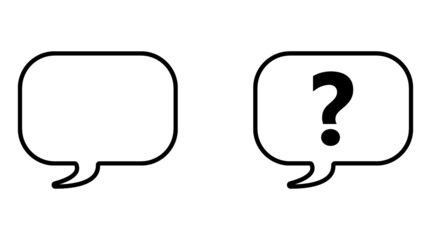 Fototapeta premium balloon, speech bubble icon with question mark sign for web, app, software use - satisfaction, customer service, concept