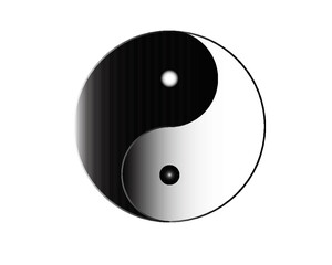 yin yang vector icon, taoistic symbol of harmony and balance - religion, philosophy, meditation concept	