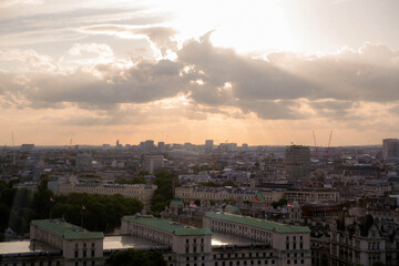 View over London, city of London England.