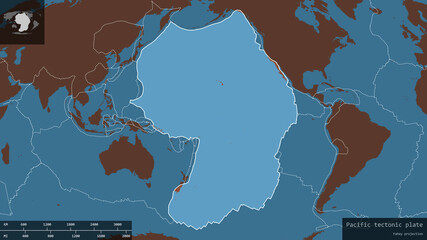 Pacific tectonic plate - composition. Pattern © Yarr65