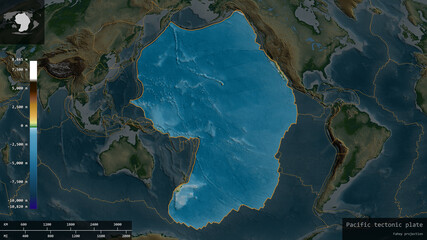 Pacific tectonic plate - composition. Physical © Yarr65