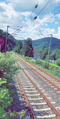 beautiful view of railway, greenery, journey