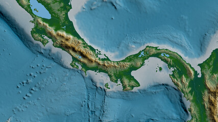 Panama tectonic plate - raster. Physical