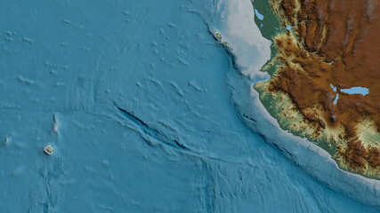 Rivera tectonic plate - raster. Relief