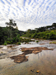 Beautiful landscape inside the city of Canela in Rio Grande do Sul, Brazil, in a dam.