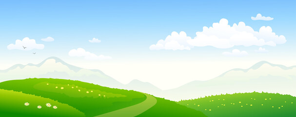 Hills and sky background