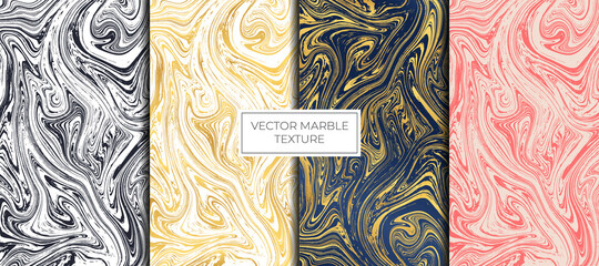 Vektordesign aus Gold und weißem Marmor. Marmorierung Textur-Design.