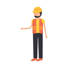 constructer man with helmet vector design