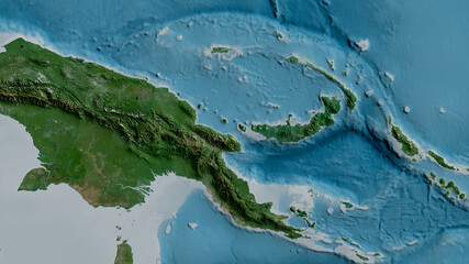 Woodlark tectonic plate - raster. Satellite