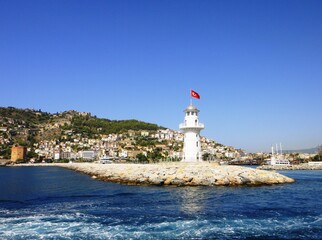 Fototapeta na wymiar lighthouse of alanya