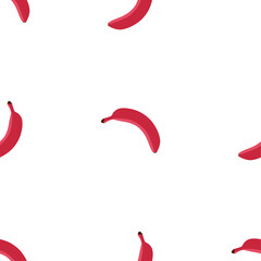 Red Banana. Seamless Vector Patterns.