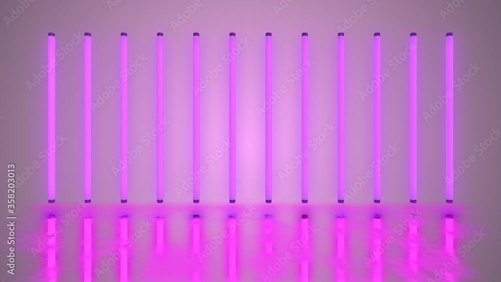 Poster light sticks display of color full lights changing at night time.