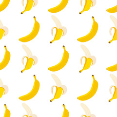 Banana. Seamless Vector Patterns.