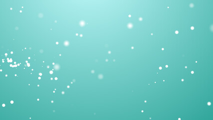 Shimmering particles with bokeh over blue background.