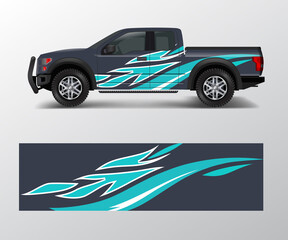 custom livery race rally off road car vehicle sticker and tinting. Car wrap decal design vector
