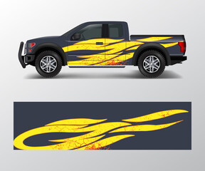 Fototapeta na wymiar Abstract modern graphic design for truck and vehicle wrap and branding stickers