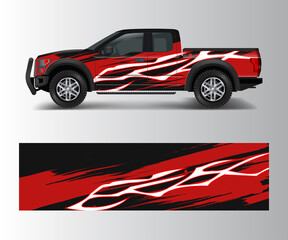 Fototapeta na wymiar Truck And Vehicle car racing graphic for wrap and vinyl sticker