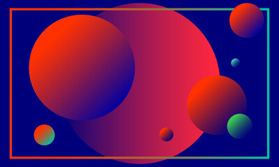 Geometric in abstract style on colorful background. Waporwave gradient design.90s style 3d fluid banner. Creative geometric wallpaper. Abstract poster. Retrowave modern graphic element