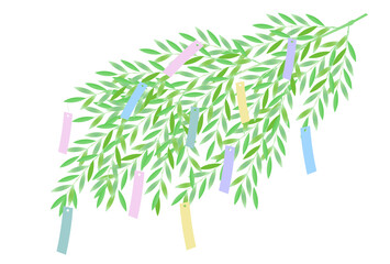 七夕　笹　飾り　アイコン