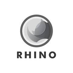 Rhino Logo design vector template.