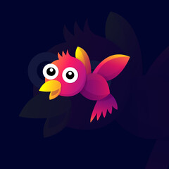 Colorful Bird Logo design vector template.