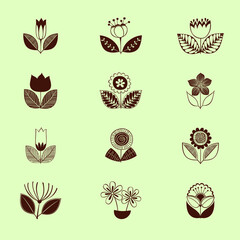 vector set of nature icons