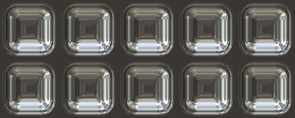 3d material window glass blocks background