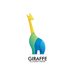 Colorful Giraffe Logo Template