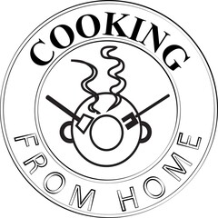 Cooking from Home Sign and Stamp