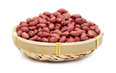 peanuts on white background