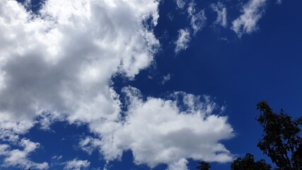 blue sky with clouds