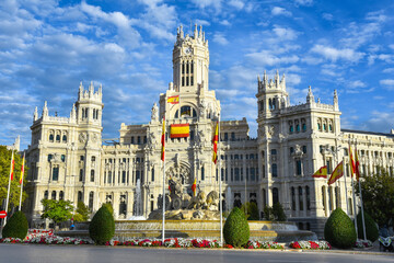 Obraz premium Beautiful view of Cibeles Square (Plaza de Cibeles) - Madrid, Spain
