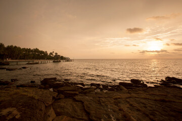 sunset on the beach