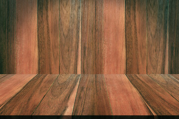 wooden floor and wall